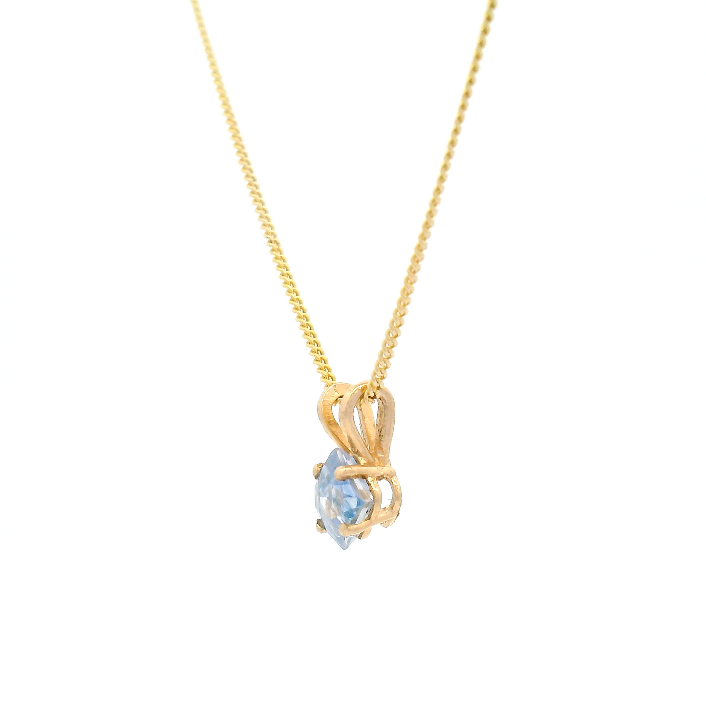 Square-Cut Pastel Sapphire Necklace