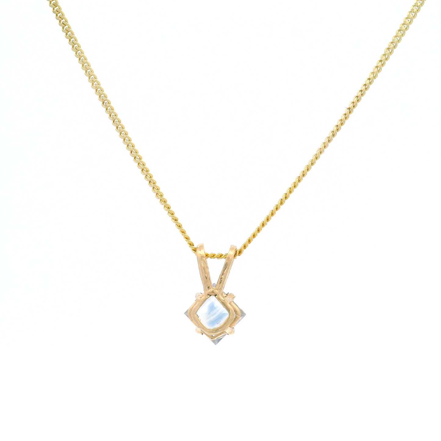 Square-Cut Pastel Sapphire Necklace