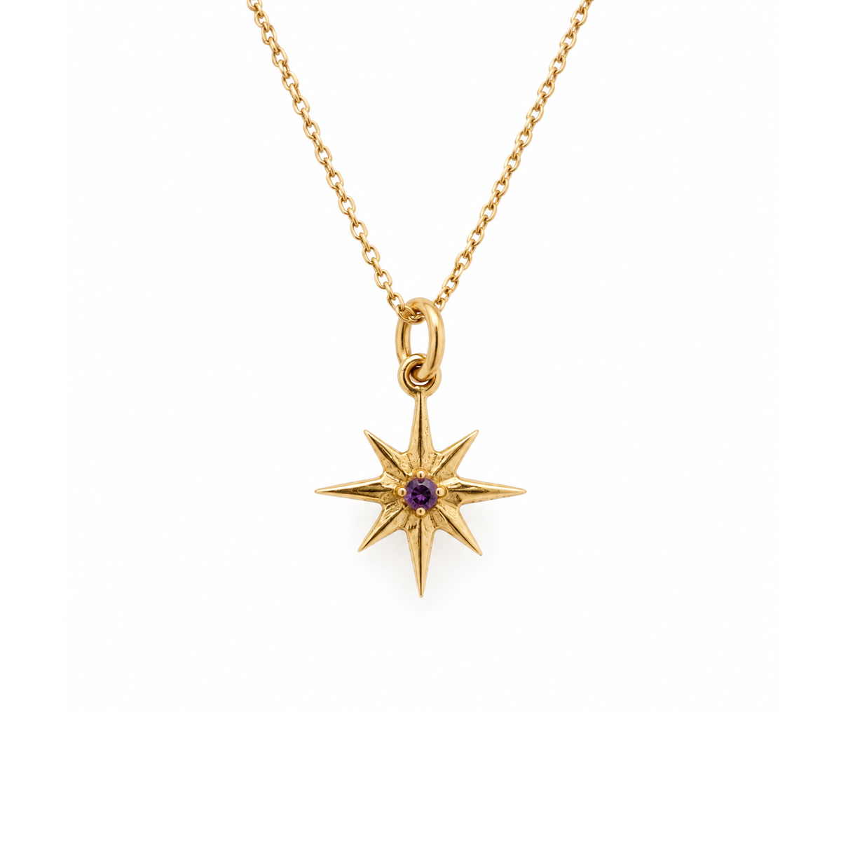 Brass Star Burst Necklaces