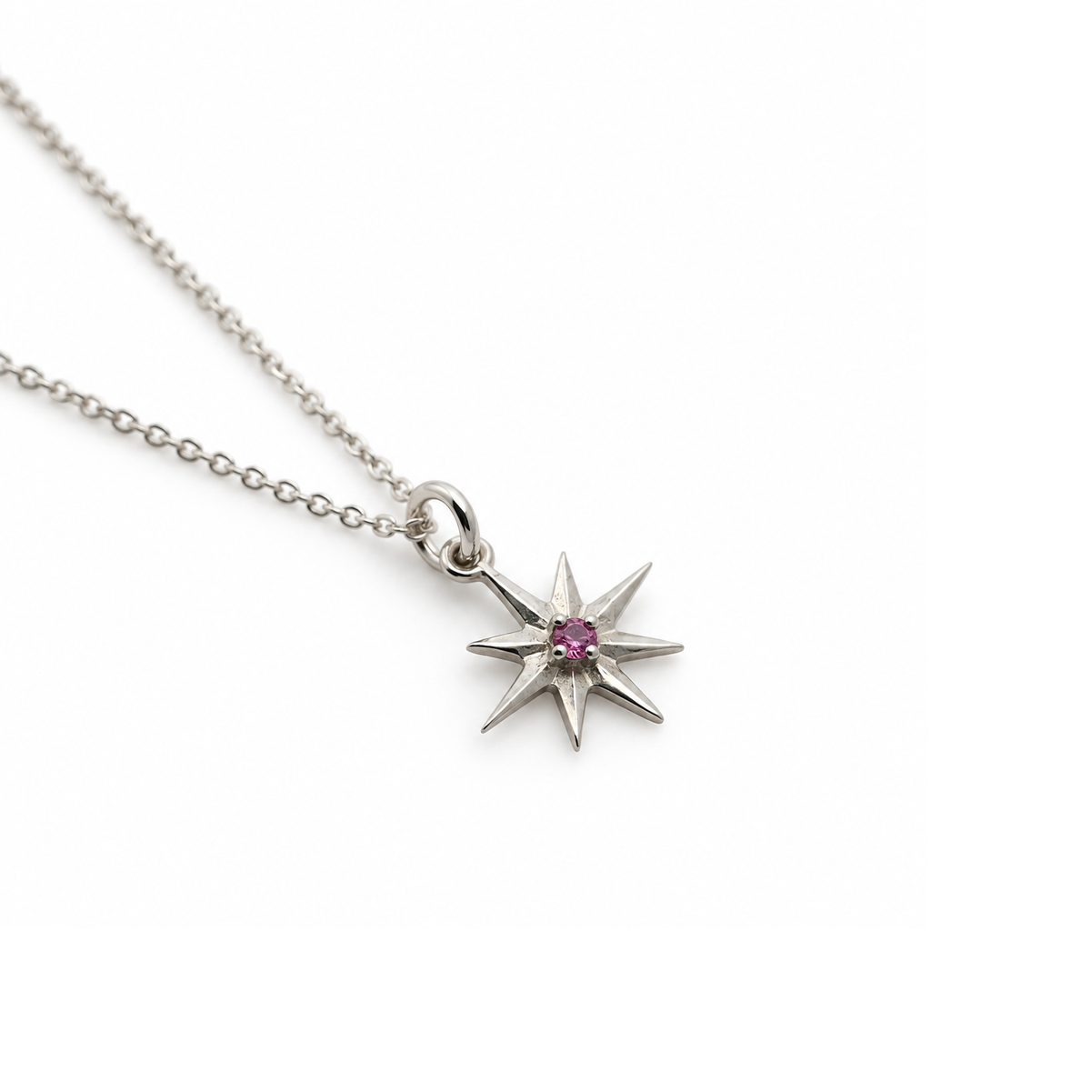 Silver Star Burst Necklaces