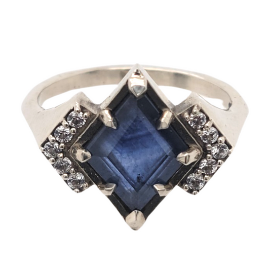 Sapphire Chevron Ring