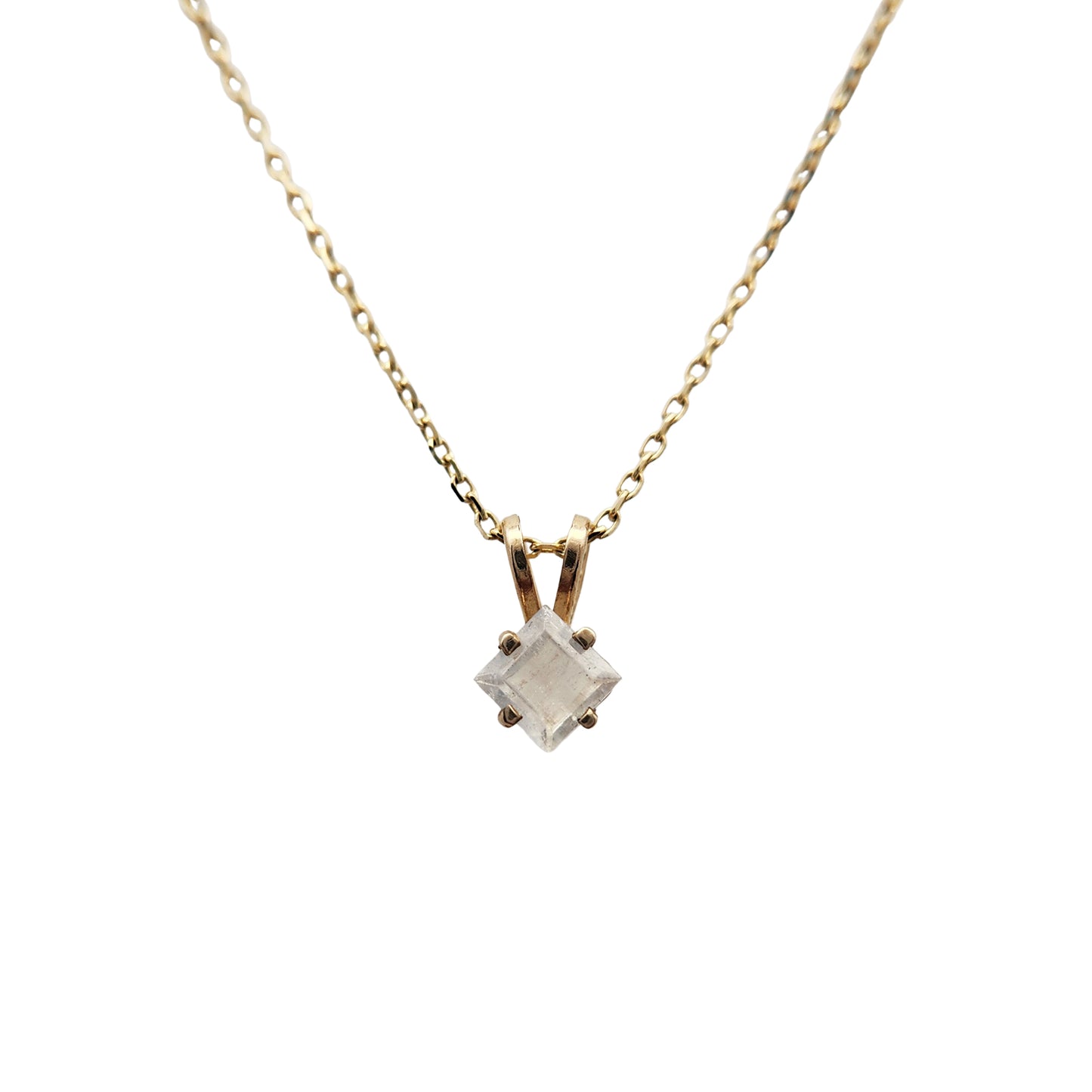 Square-Cut Moonstone Necklace