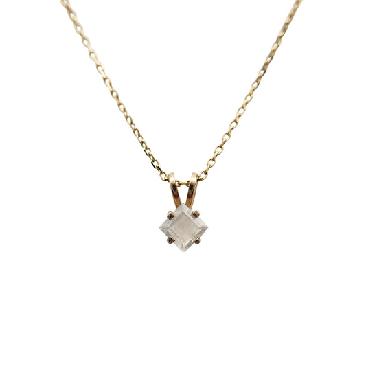 Square-Cut Moonstone Necklace