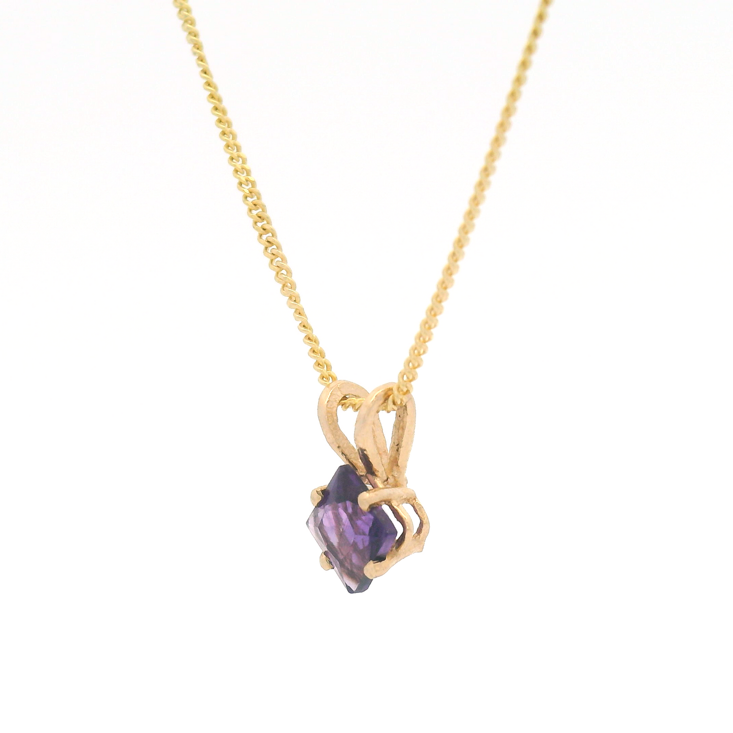 Square-Cut Amethyst Necklace
