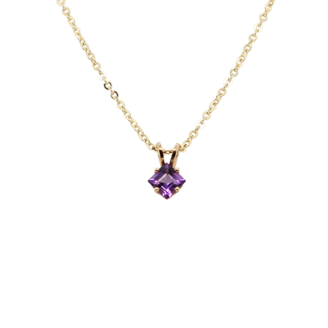 Gold Amethyst Necklace