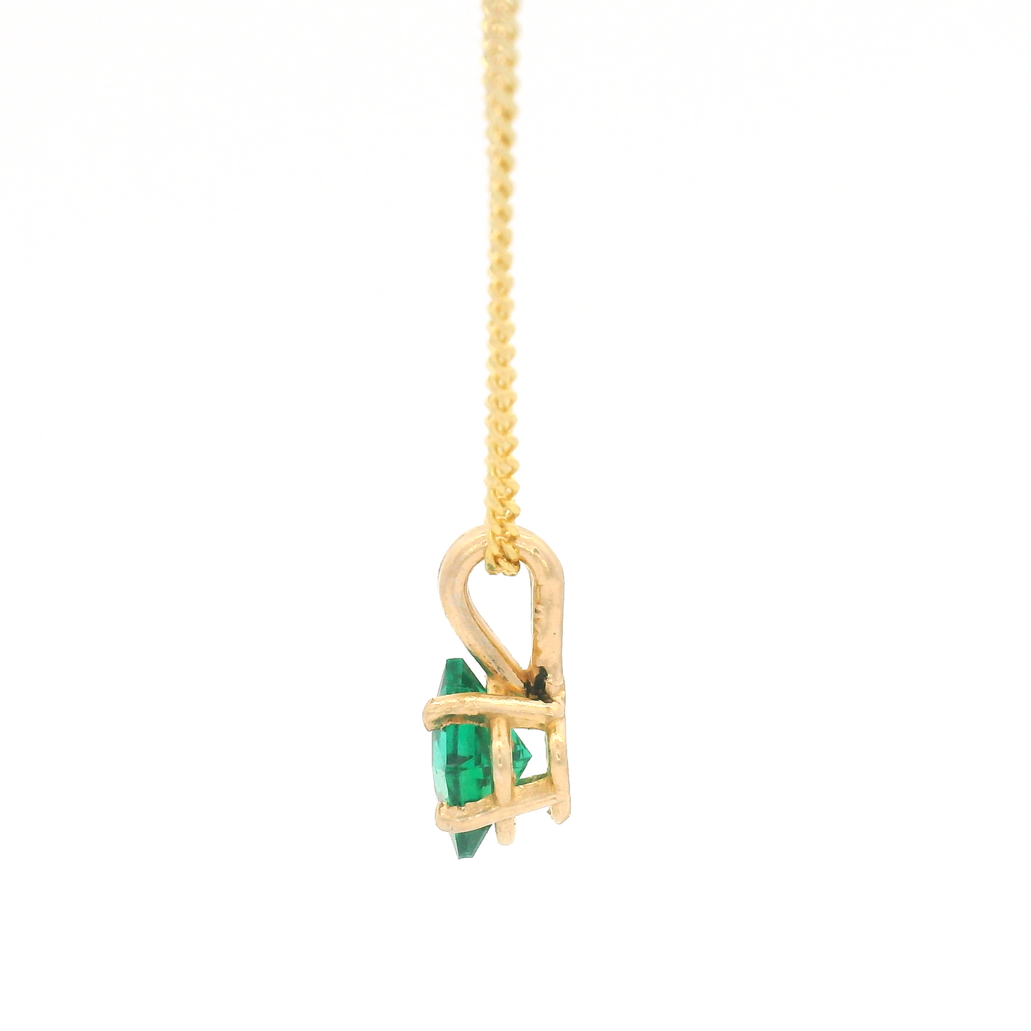 Square-Cut Emerald Necklace