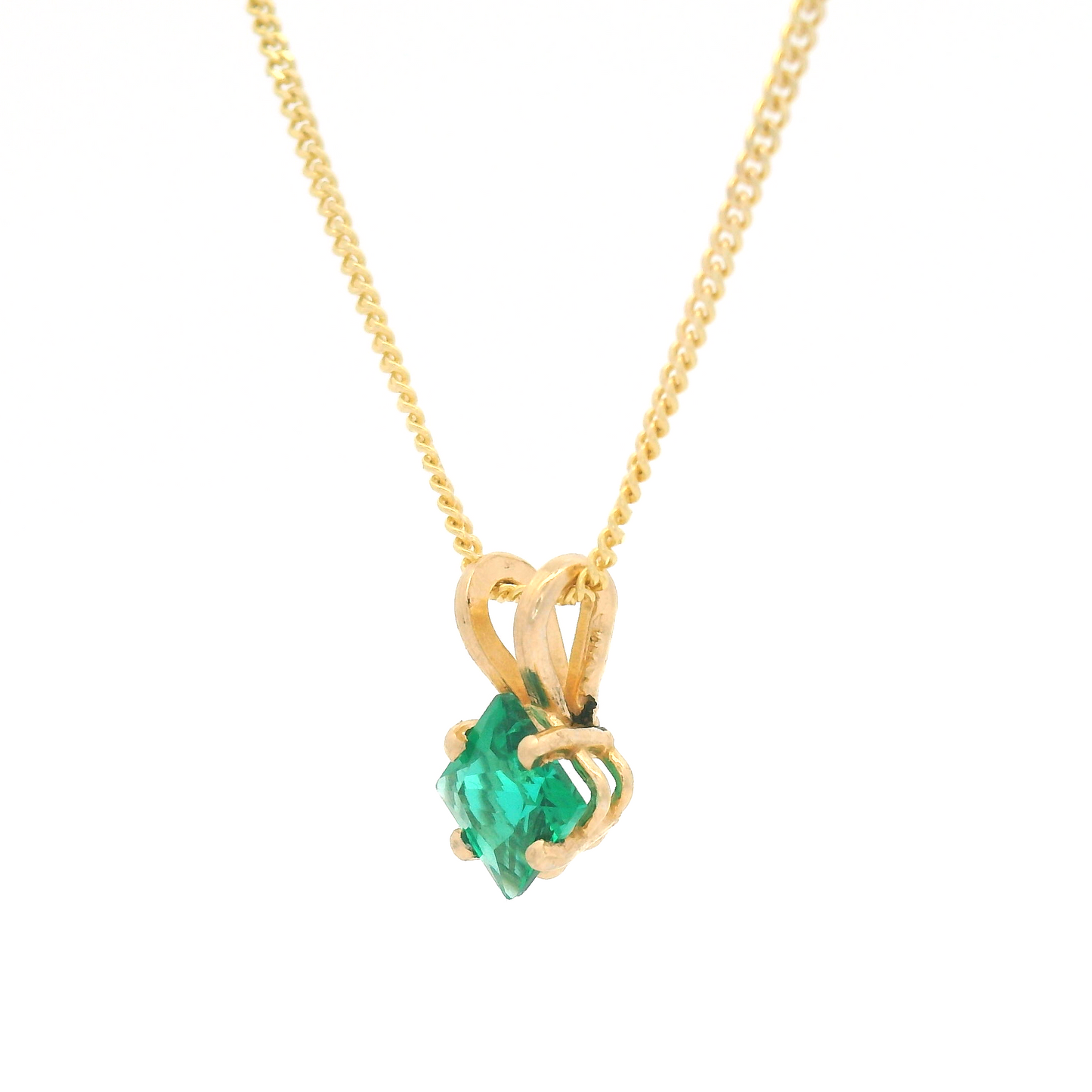 Square-Cut Emerald Necklace
