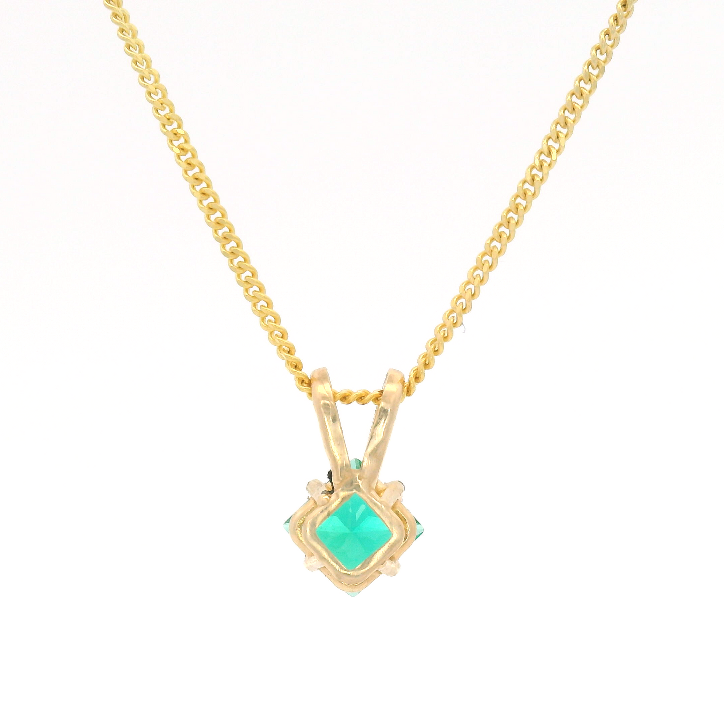 Square-Cut Emerald Necklace