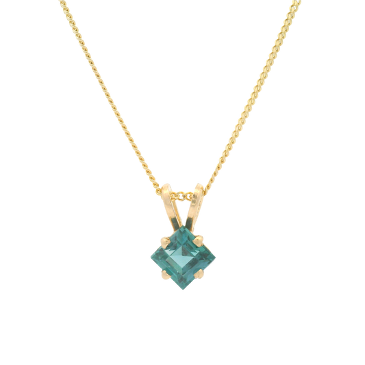 Square-Cut Alexandrite Necklace