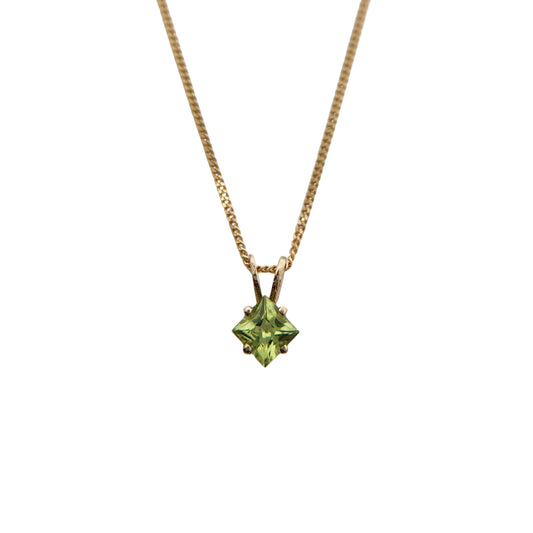 Square-Cut Peridot Necklace