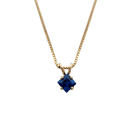 Square-Cut Sapphire Necklace
