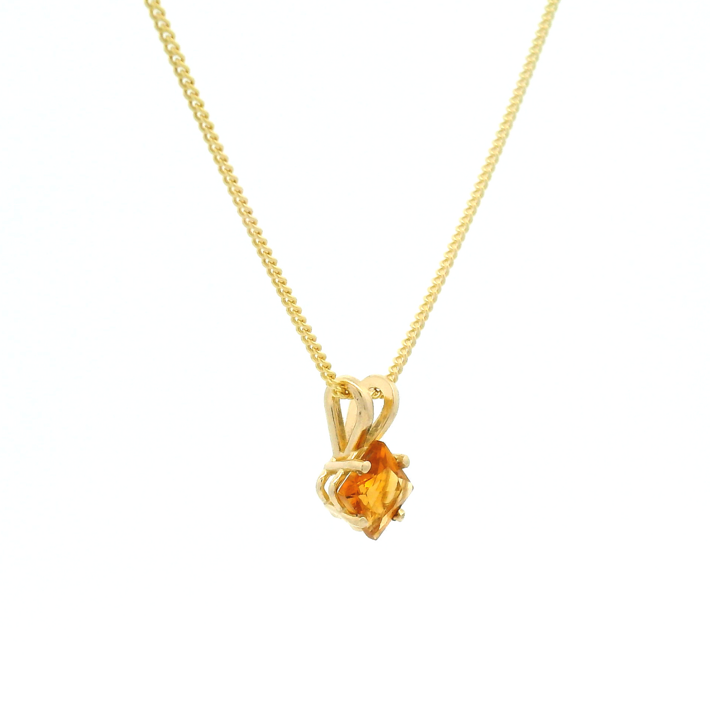 Square-Cut Citrine Necklace
