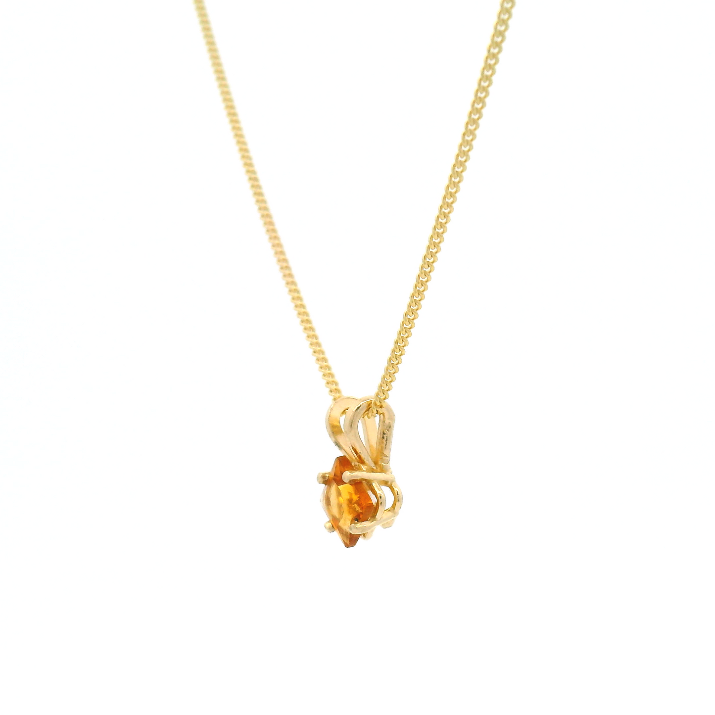 Square-Cut Citrine Necklace