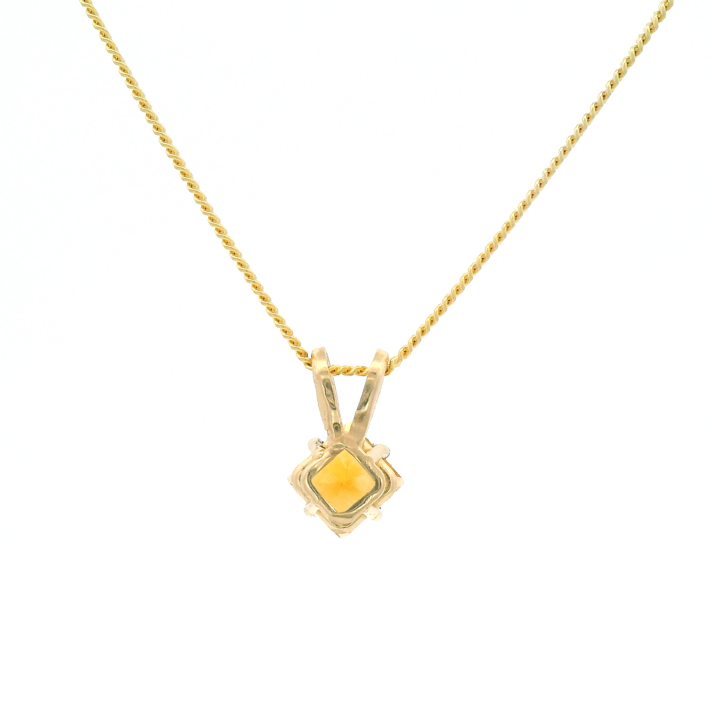 Square-Cut Citrine Necklace