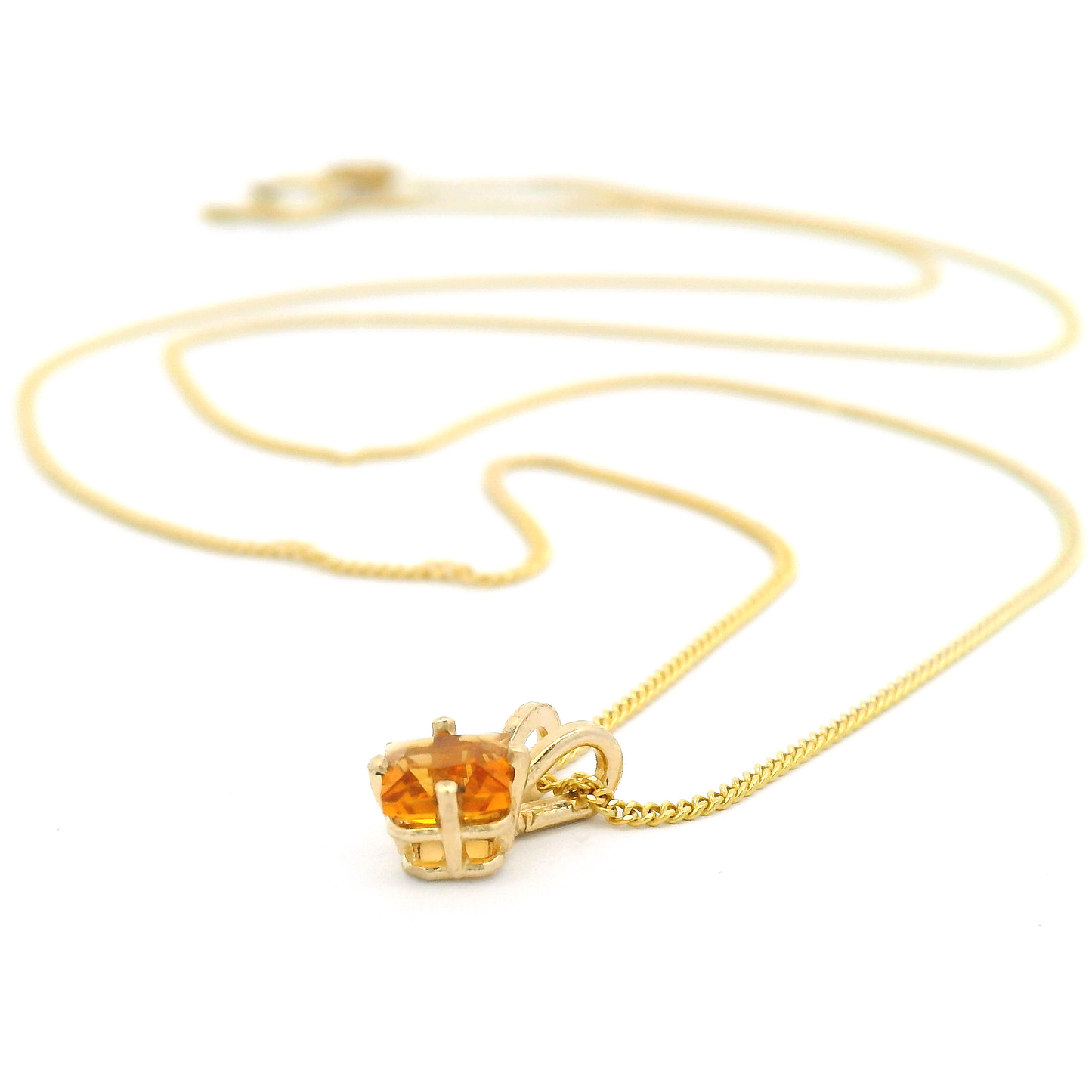 Square-Cut Citrine Necklace