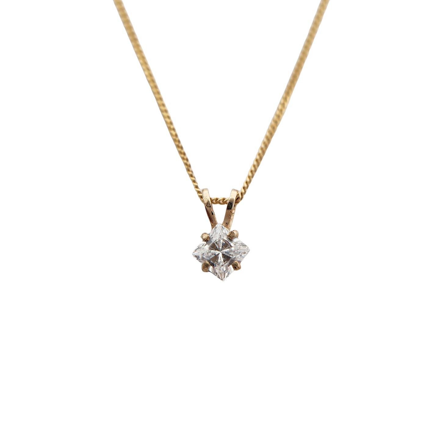 Square-Cut CZ Necklace