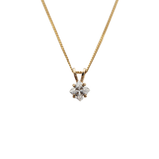 Square-Cut CZ Necklace