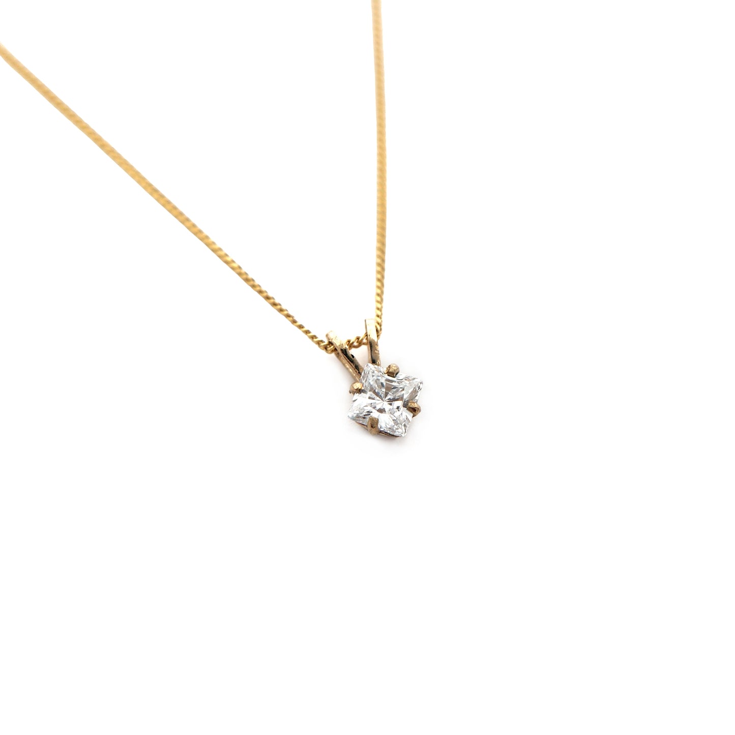 Square-Cut CZ Necklace