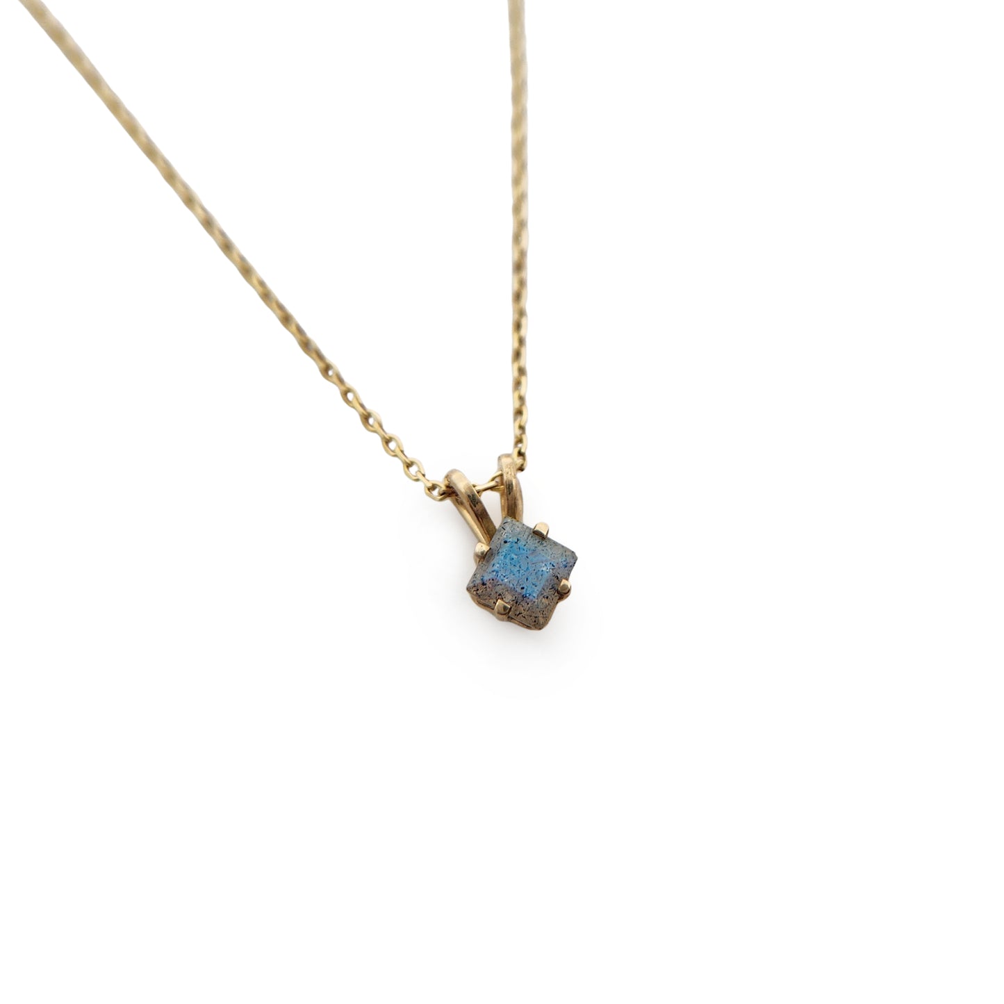 Square-Cut Labradorite Necklace