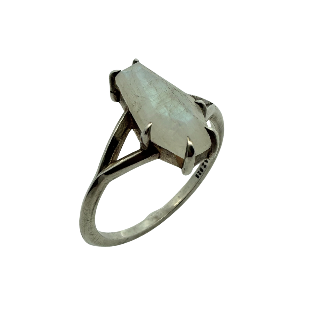 Moonstone Coffin Ring