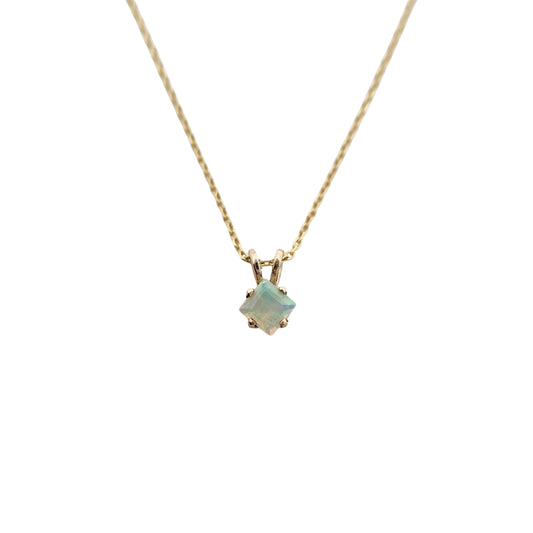 Square-Cut Opal Necklace