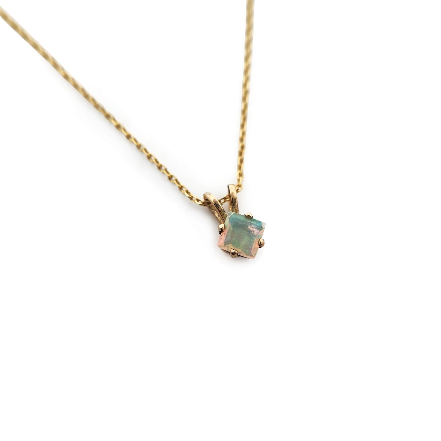 Square-Cut Opal Necklace