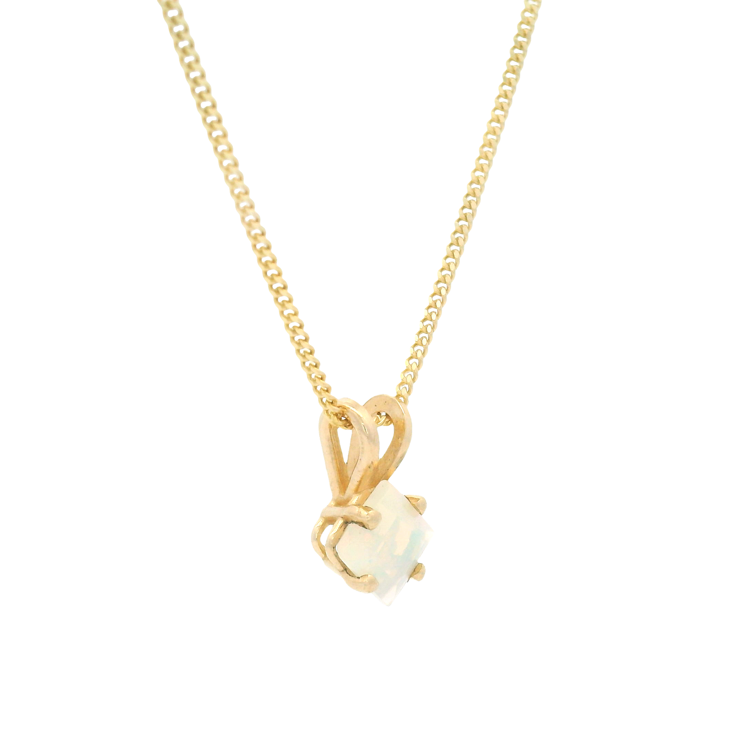 Square-Cut Opal Necklace