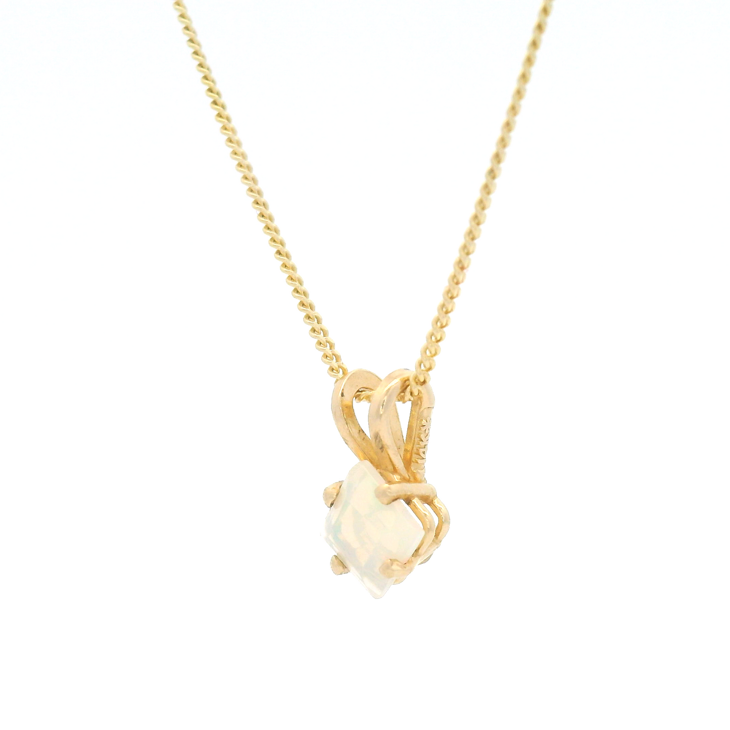 Square-Cut Opal Necklace