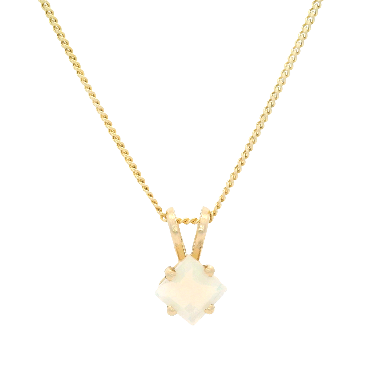 Square-Cut Opal Necklace