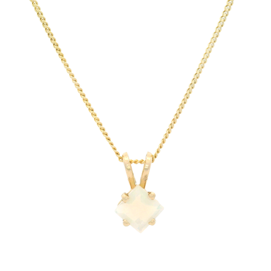 Square-Cut Opal Necklace