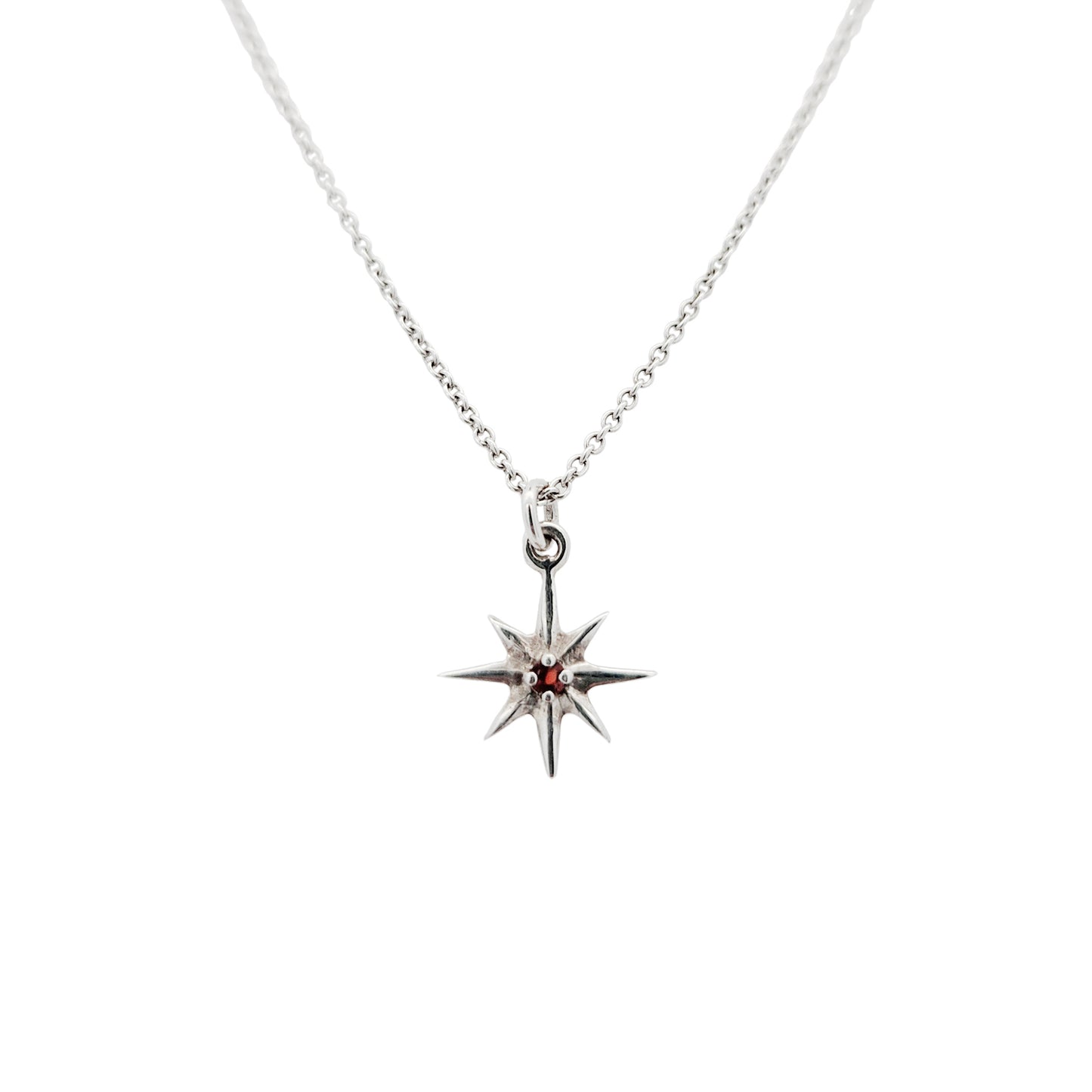 Silver Star Burst Necklaces