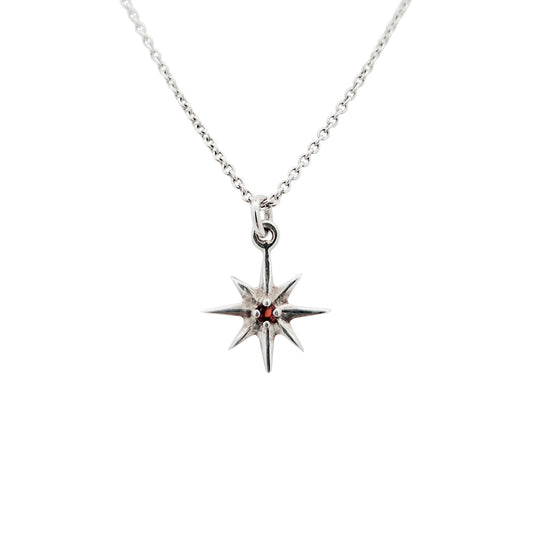 Silver Star Burst Necklaces