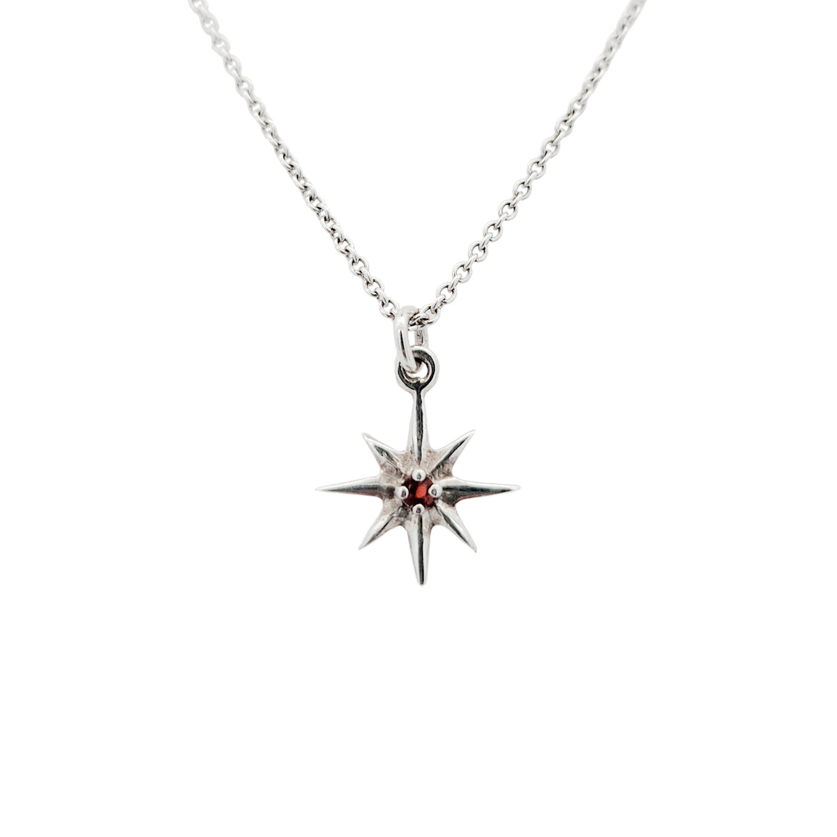 Silver Star Burst Necklaces