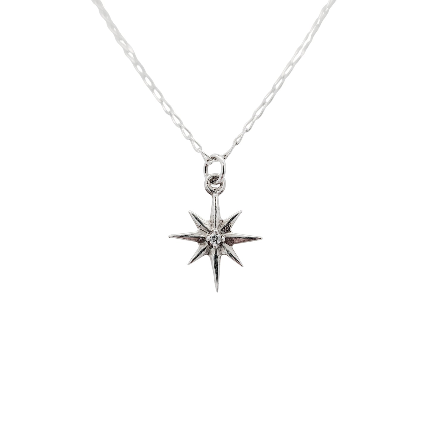 Silver Star Burst Necklaces