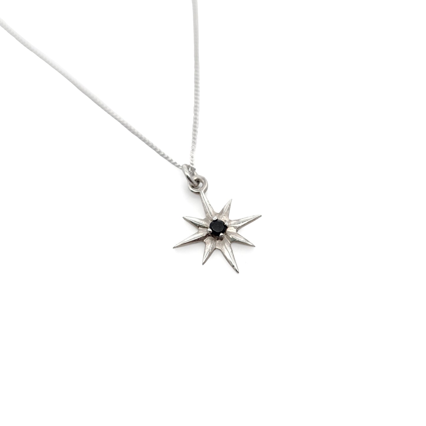 Silver Star Burst Necklaces