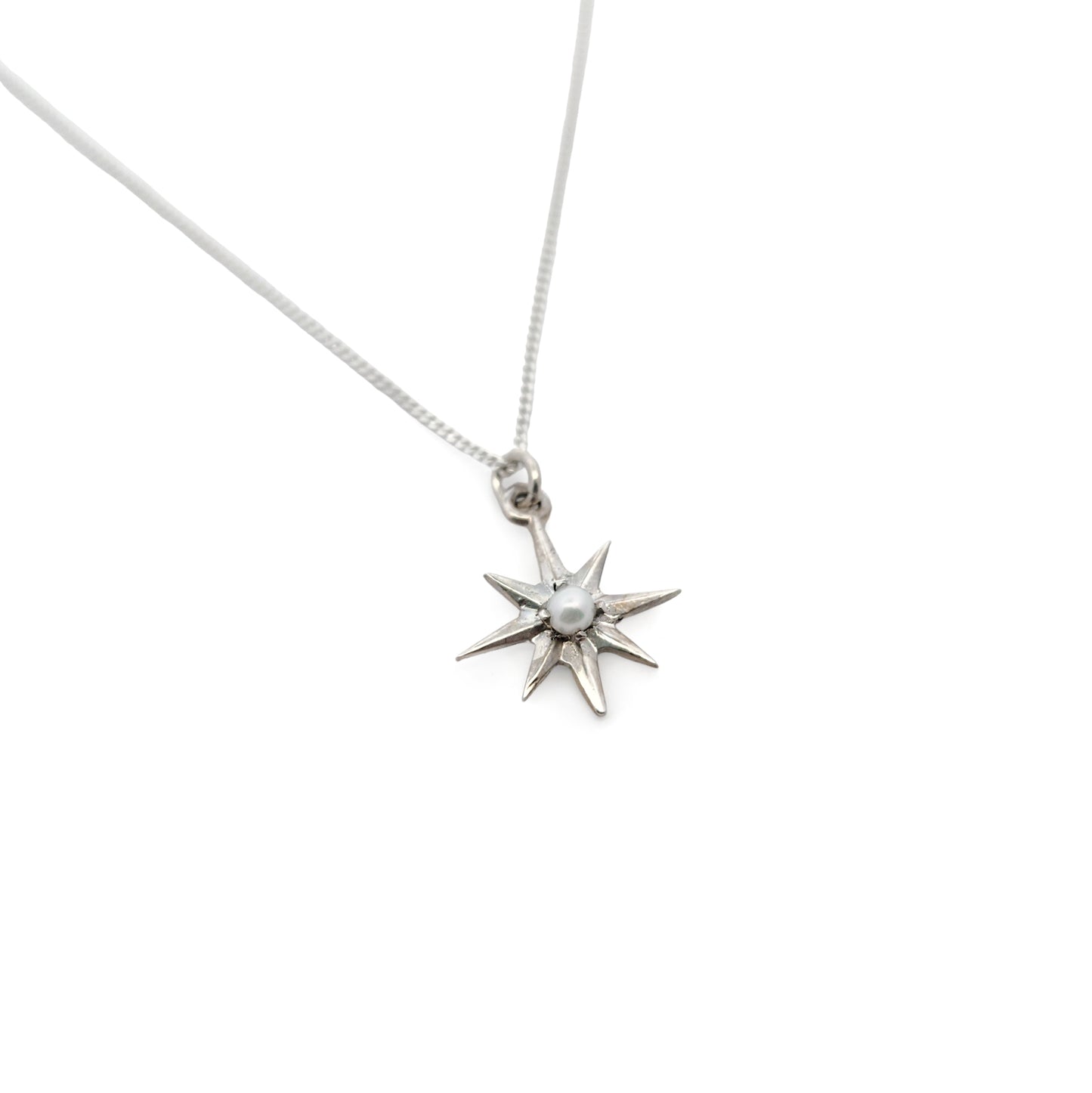 Silver Star Burst Necklaces