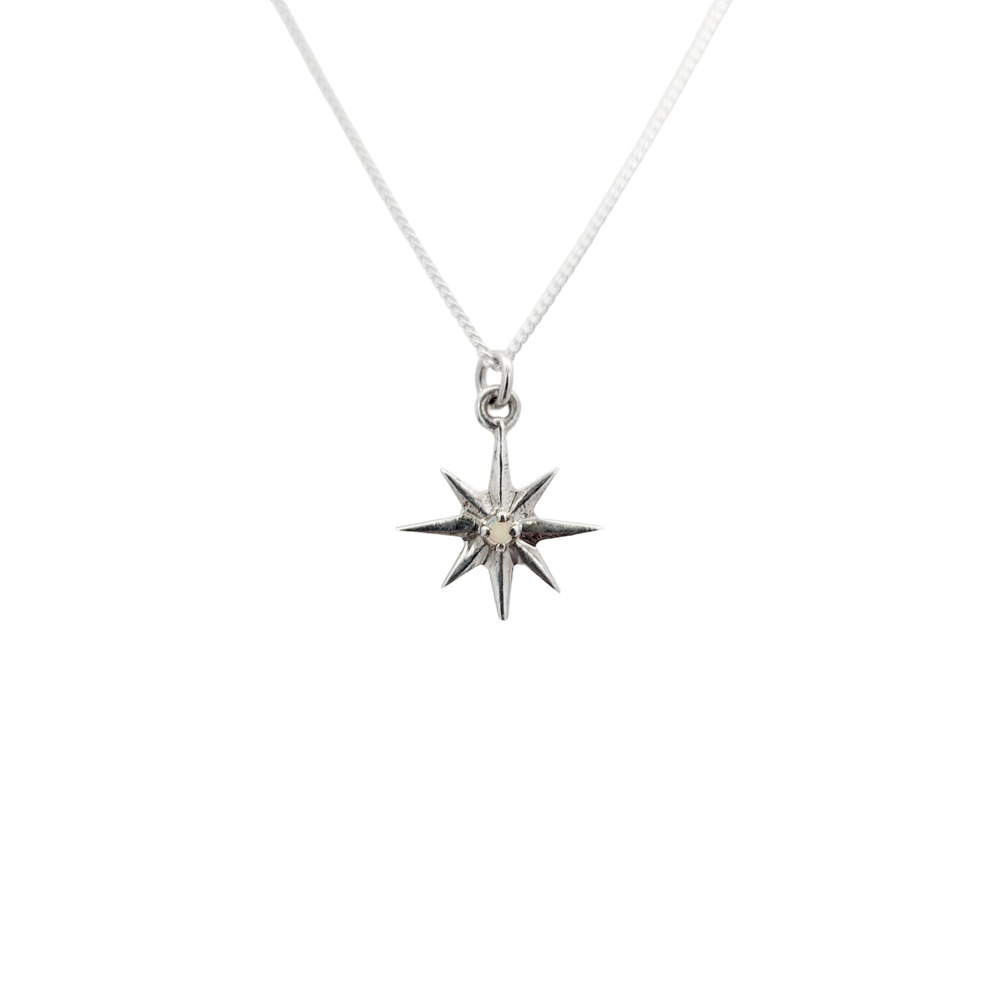 Silver Star Burst Necklaces