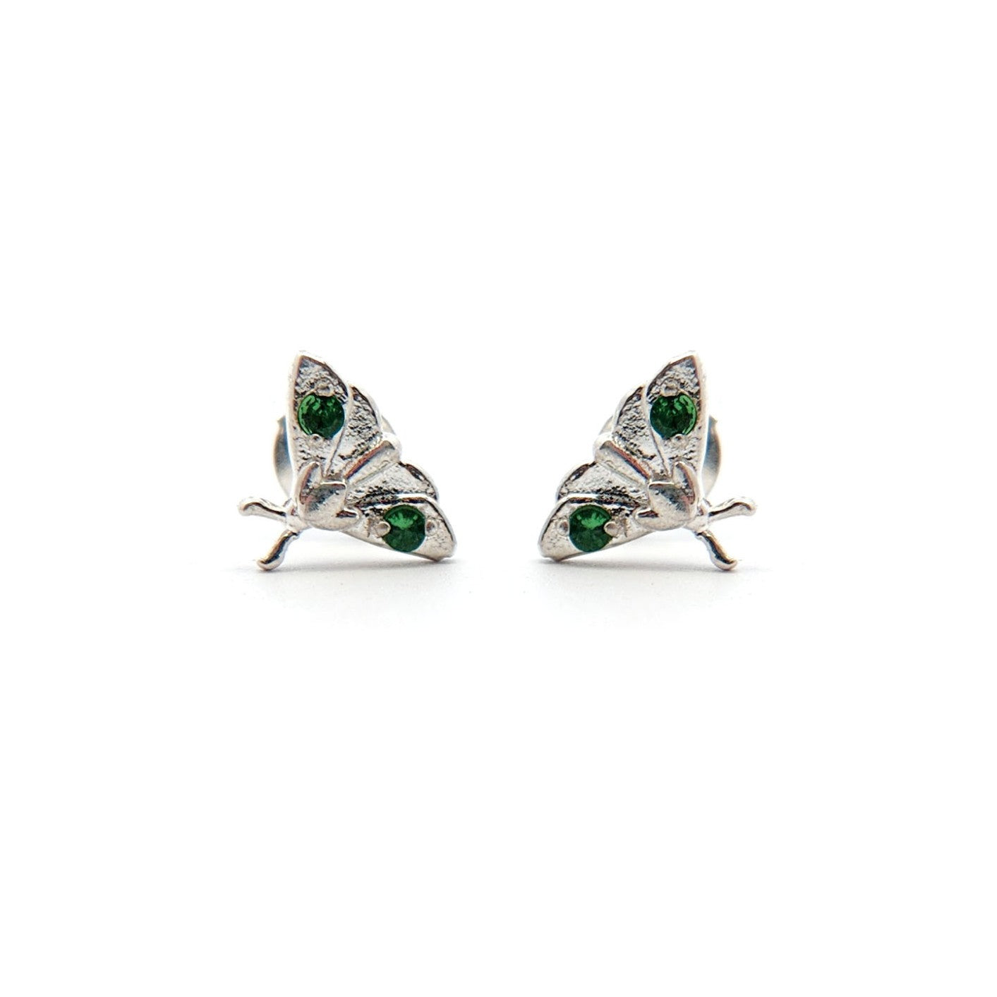 Emerald Mini Moth Studs