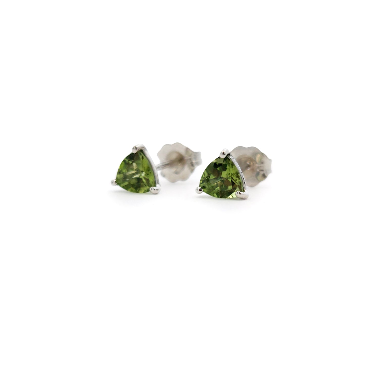 Peridot Trillion Studs