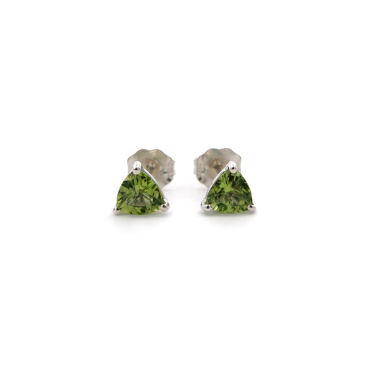 Peridot Trillion Studs