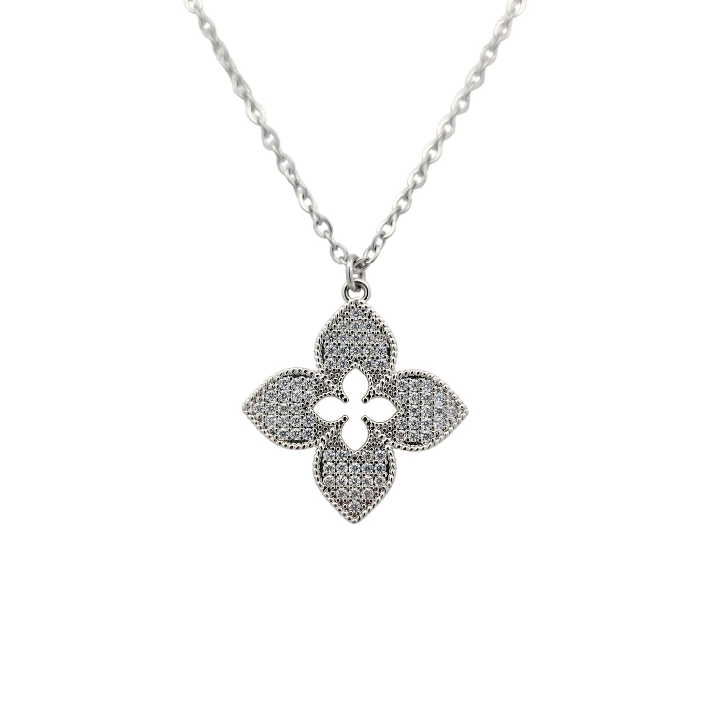 CZ Clover Pendant
