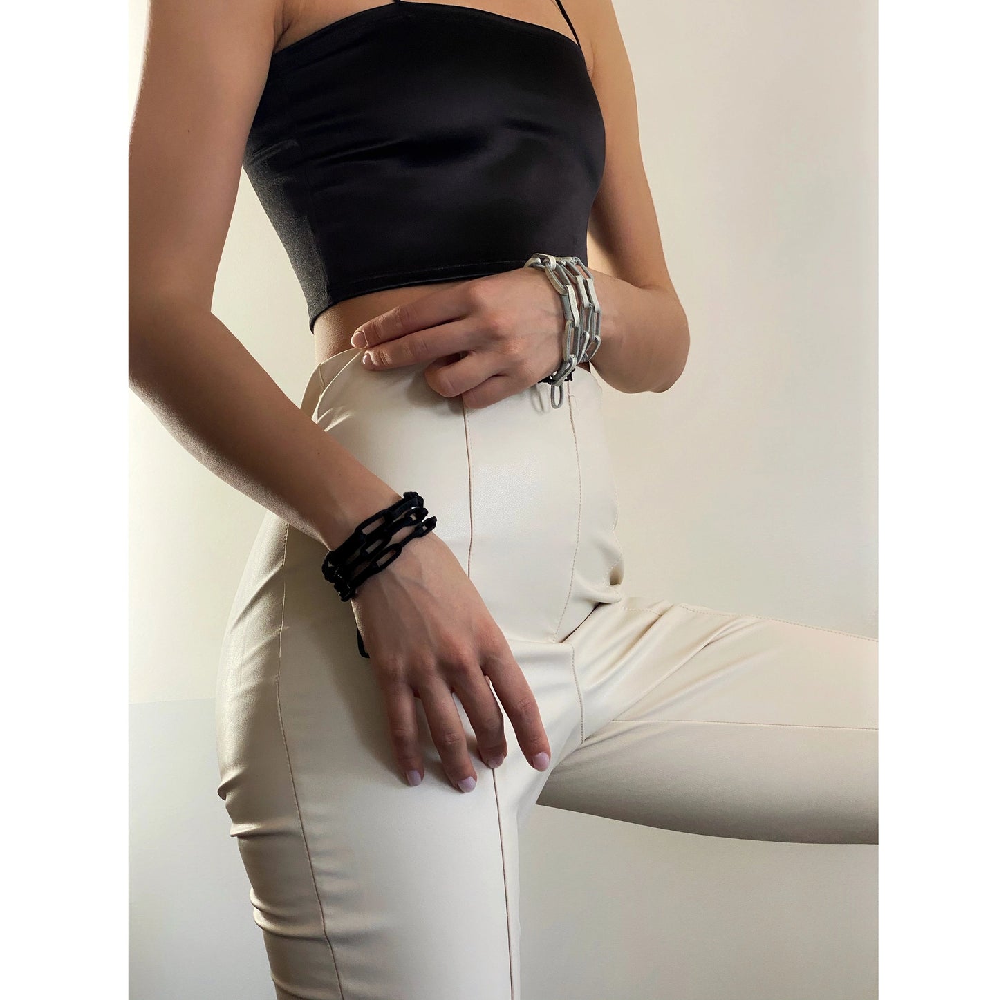 Leather Chain Linked Necklace