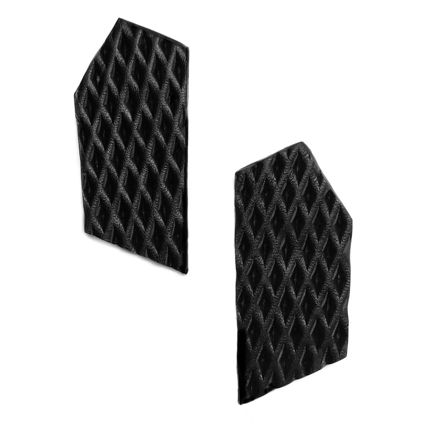 Angular Edge Stud Leather Earrings