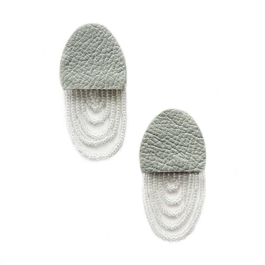 Aura Beaded Leather Earrings