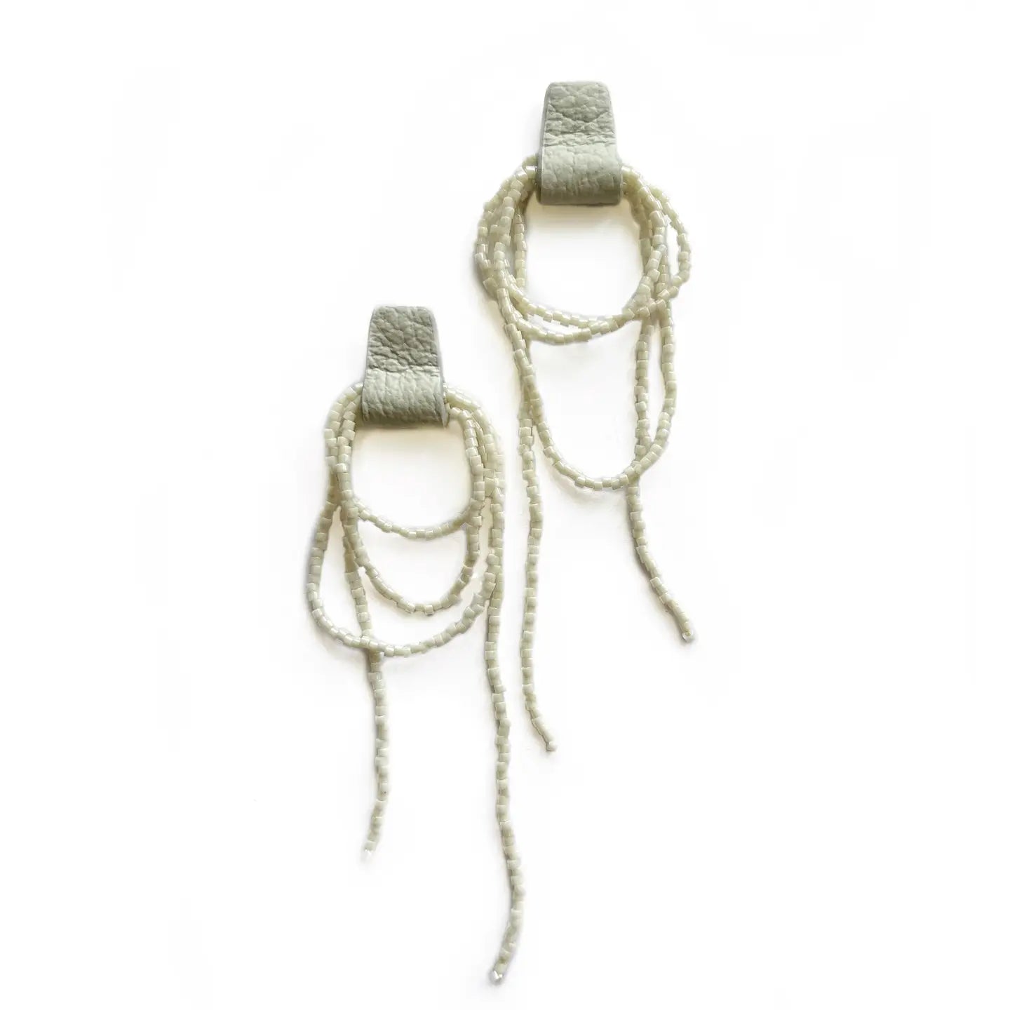 Bliss Beaded Dangle Leather Earrings