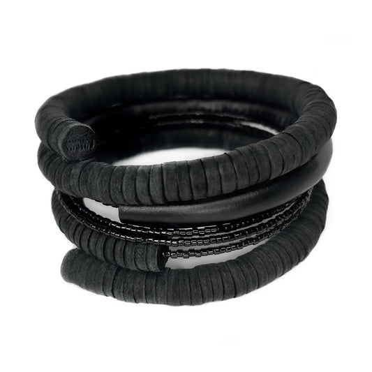 Eclipse Leather Cuff Bracelet