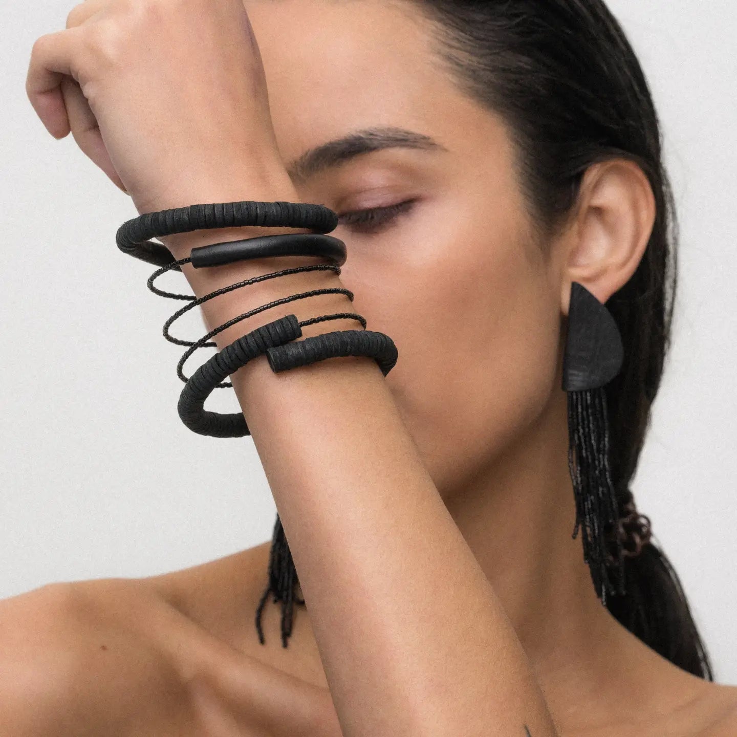 Eclipse Leather Cuff Bracelet