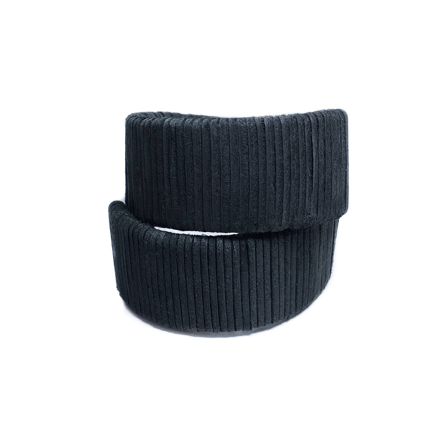 Ribbed Cuff Leather Bracelet