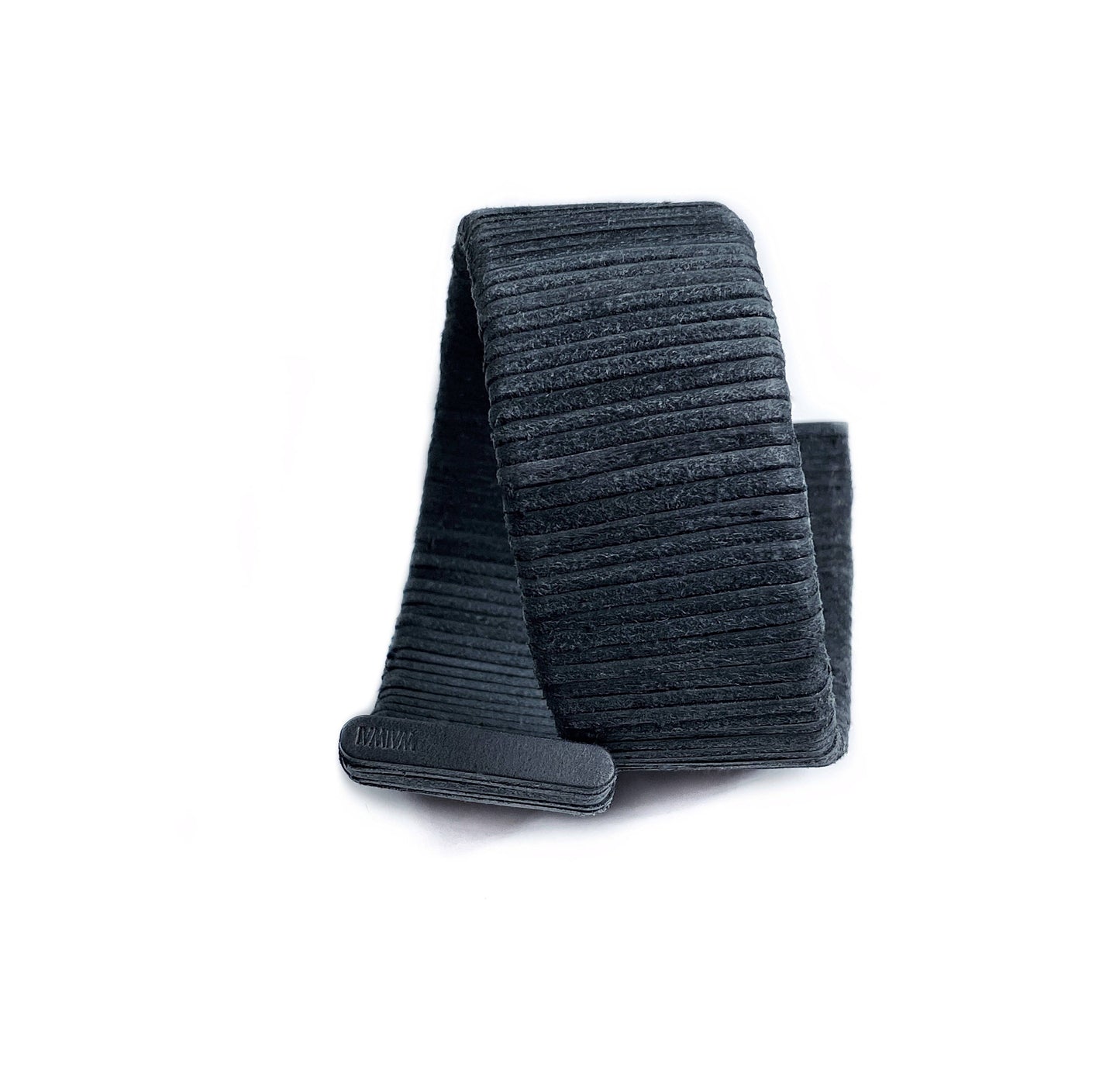 Ribbed Cuff Leather Bracelet