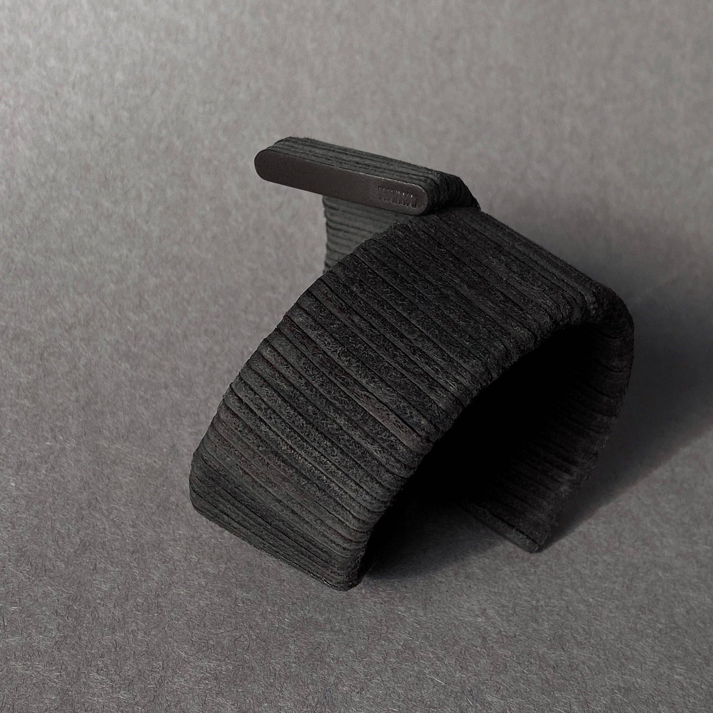 Ribbed Cuff Leather Bracelet